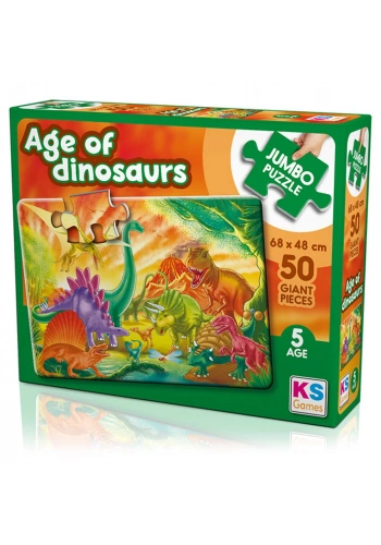 Ks Games Puzzle The Age Of Dinosaurs Jumbo Puzzle 50 Prç. Jp 31012