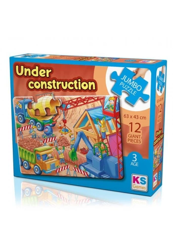 Ks Games Puzzle Under Construction Jumbo Puzzle 12 Parça Jp 31004
