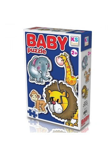 Ks Games Vahşi Hayvanlar/wild Animals 4in1 Puzzle 2/3/4/