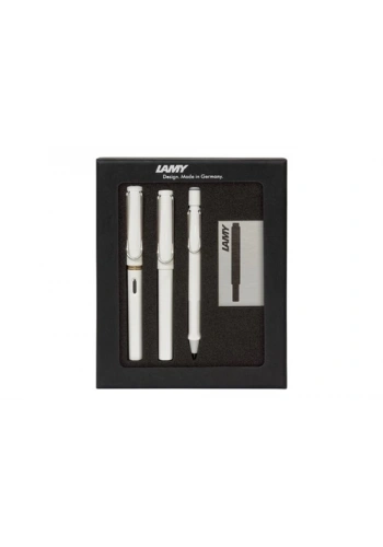 LAMY SAFARI 3LU KALEM SETI DRV SEFFAF K BEYAZ