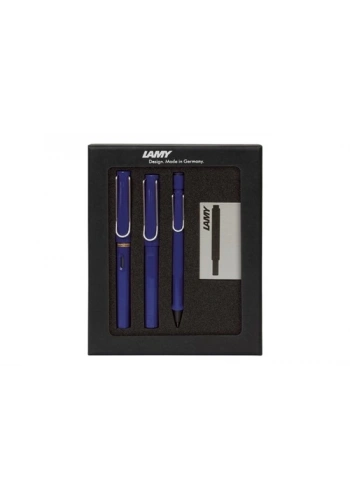 LAMY SAFARI 3LU KALEM SETI DRV SEFFAF K MAVI