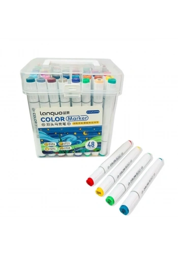 Languo Çift Uçlu Marker Seti 48li