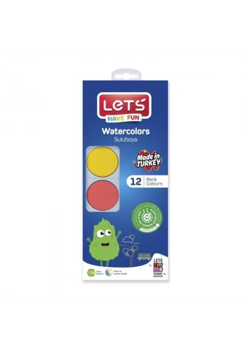 LETS 12 RENK SULU BOYA L-10414