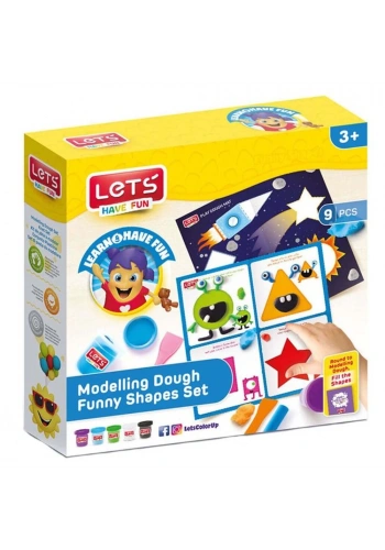 Lets Oyun Hamuru Eğlenceli Şekiller Seti 9 Parça L9010