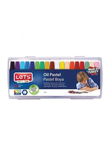 Lets Pastel Boya 18 Renk Plastik Çantalı (LK-18)