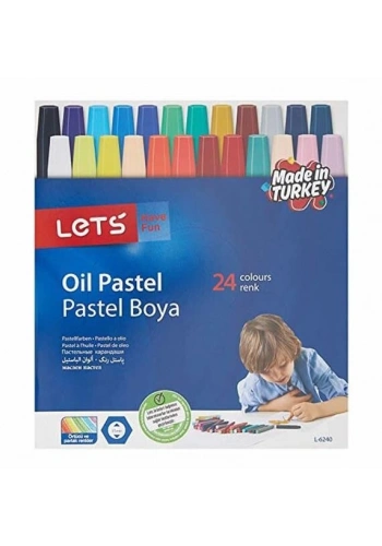 Lets Pastel Boya 24 Renk Karton Kutu (L-6240)