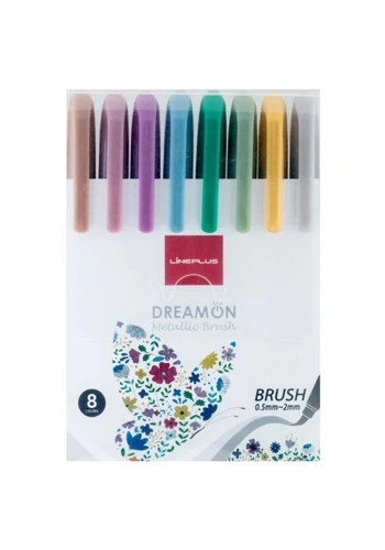 Lineplus Keçeli Kalem Fırça Uçlu Dreamon 8 Li
