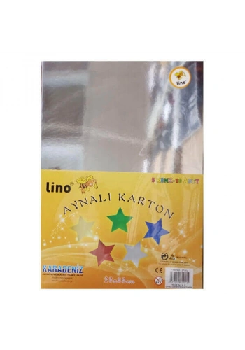 Lino Aynalı Karton 23x33 Cm.5 Renk 10Lu (2708J)