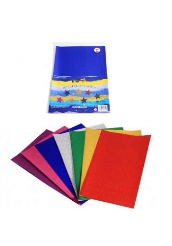 Lino Elişi Kağıdı Simli 10 LU 23x33 CM 7 Renk 3814-P