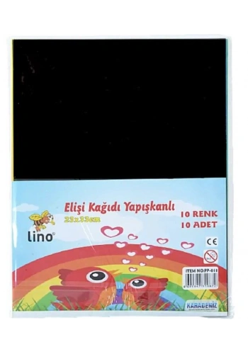 Lino Elişi Kağıdı Yapışkanlı A4 10 Renk (PP-011)