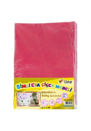 Lino Eva Yapışkanlı Simli Çiçek Modeli 33x35 2 Renk DS-507