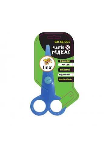 LINO GR-SS-005 PLASTİK ÇOCUK MAKASI MAVİ