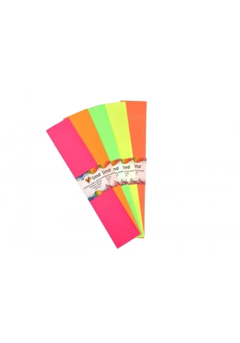 Lino Lüks Fosforlu Krapon Kağıdı 50x200 Cm.5 Renk 5Li (PA-024F)