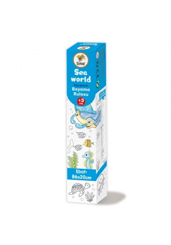 Lino Yapışkanlı Rulo Boyama Kağıdı 86x20 cm. SEA WORLD