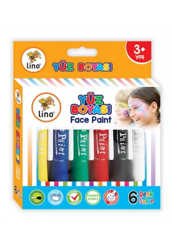 Lino Yıkanabilir Yüz Boyası 6 Renk