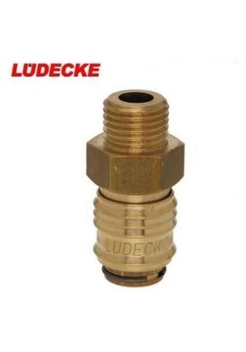 LÜDECKE ESM 18 A Mini Stoper Gövde (1/8 İnç Erkek)