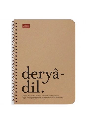 Lugat365 Kraft Kap.Spr Defter Derya 16x22 80 YP Çizgili 500216-99