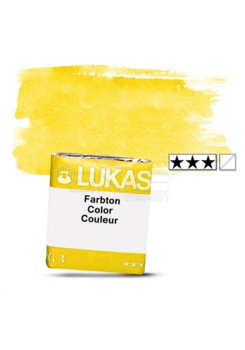 Lukas Aquarell 1862 Artist Yarım Tablet Sulu Boya 1024 İndian Yellow Seri 2