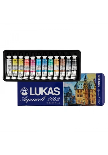Lukas Aquarell 1862 Profesyonel Tüp Sulu Boya Seti 12 Renk x 10 ml.