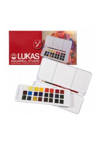 Lukas Aquarell Studio Tablet Sulu Boya Seti 24 Renk 1/2 Tablet