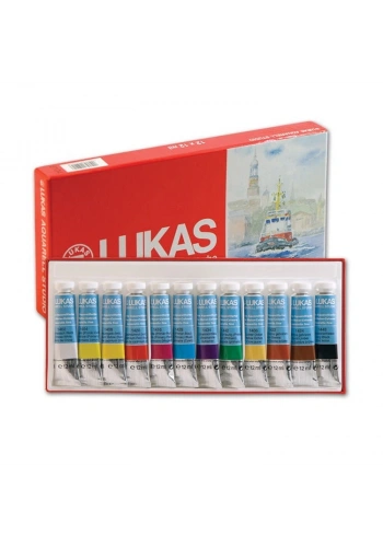 Lukas Aquarell Studio Tüp Sulu Boya Seti 12 Renk x 12 ml.