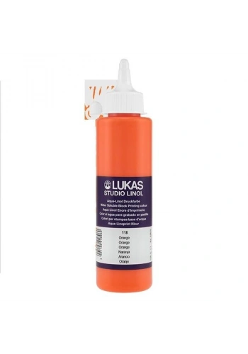 Lukas Studio Su Bazlı Linol Baskı Boyası 250 ml. Orange