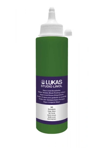 Lukas Studio Su Bazlı Linol Baskı Boyası 250 ml. Koyu Yeşil