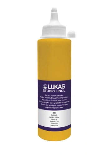 Lukas Studio Su Bazlı Linol Baskı Boyası 250 ml. Altın Sarı