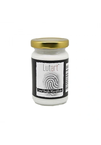 Lutart Linol Baskı Matbaa Mürekkebi 100ml - Beyaz