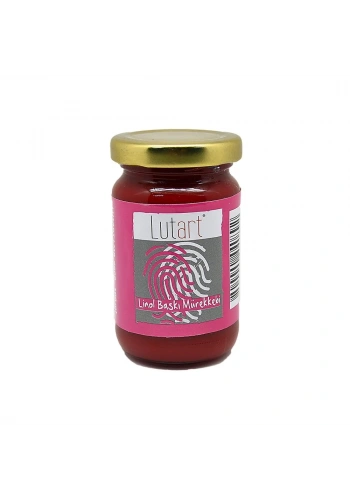 Lutart Linol Baskı Matbaa Mürekkebi 100ml - Magenta