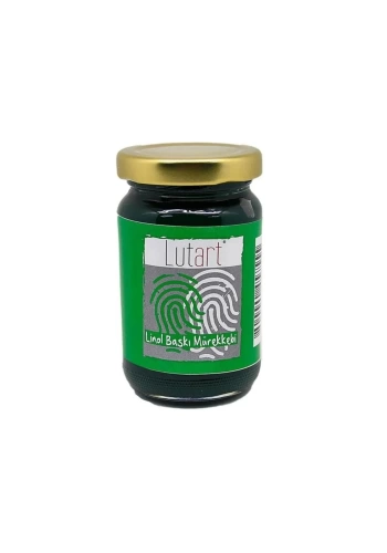 Lutart Linol Baskı Matbaa Mürekkebi 100ml - Yeşil