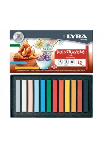 Lyra Polycrayons Soft - Toz Pastel Boya Seti 12 Renk
