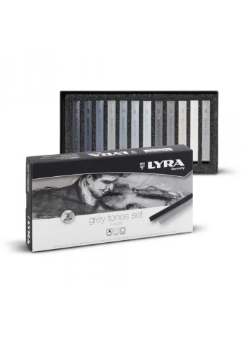 Lyra Polycrayons Soft - Toz Pastel Boya Seti 12 Renk GRİ TONLAR