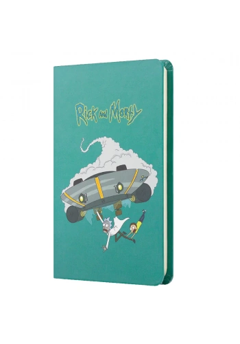 Mabbels Sert Kapak Lastikli Mini Defter Rick And Morty Turkuaz 80 YP 9x14 DFT-388364