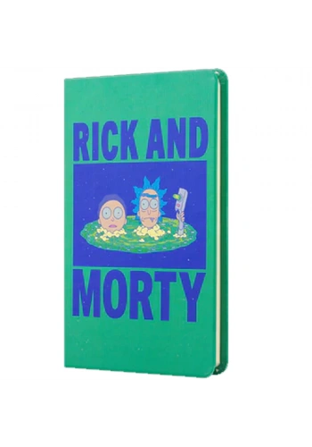 Mabbels Sert Kapak Lastikli Mini Defter Rick And Morty Yeşil 80 YP 9x14 DFT-388371