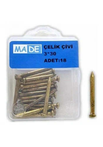 Made Çelik Çivi 3x30 mm (1 Kutu/18 Adet)