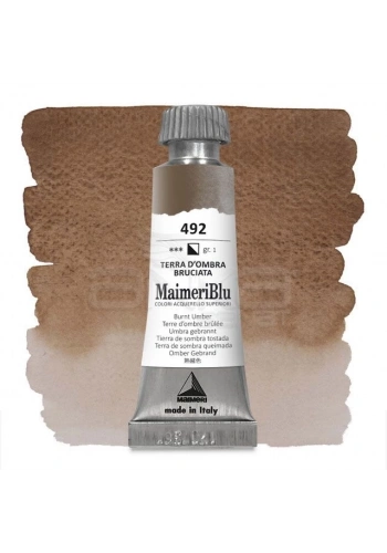 Maimeri Blu Tüp Sulu Boya 12 ml S1 No:492 Burnt Umber