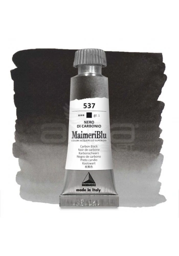 Maimeri Blu Tüp Sulu Boya 12 ml S1 No:537 Carbon Black