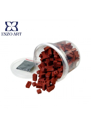 Maket Minyatür 3 Delikli Tuğla Kırmızı 1/12 180li