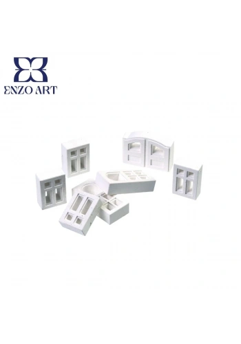 Maket Minyatür Kapı Pencere Seti 1/12 4+2+1 Adet