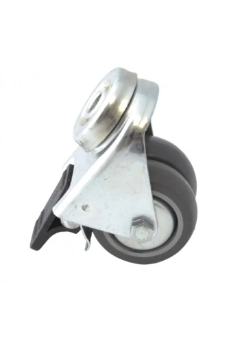 Makine Tekerleği Küçük Frenli Çiftli Teker  50X17 M10