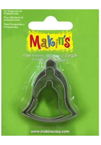 Makins Clay Polimer Kil Kesme Kalıbı 3 Parça Çan