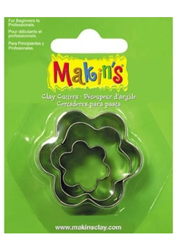 Makins Clay Polimer Kil Kesme Kalıbı 3 Parça Çiçek