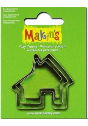 Makins Clay Polimer Kil Kesme Kalıbı 3 Parça Ev