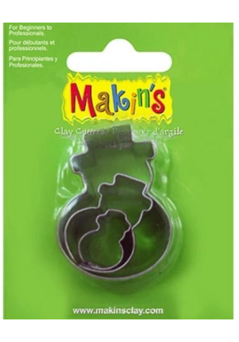 Makins Clay Polimer Kil Kesme Kalıbı 3 Parça Kar Adam