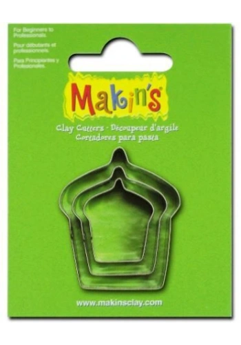 Makins Clay Polimer Kil Kesme Kalıbı 3 Parça Kek