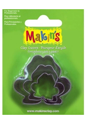 Makins Clay Polimer Kil Kesme Kalıbı 3 Parça Kurbağa