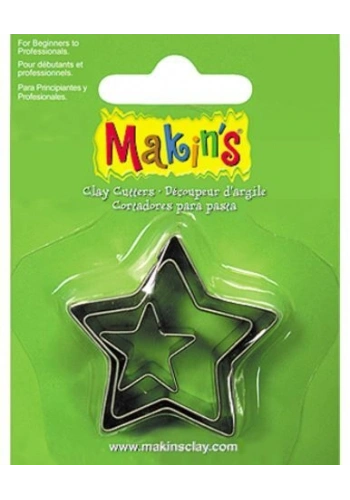 Makins Clay Polimer Kil Kesme Kalıbı 3 Parça Yıldız