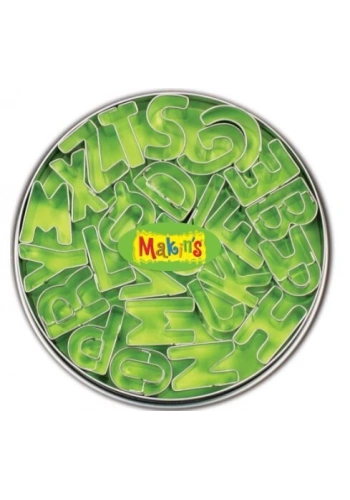 Makins Clay Polimer Kil Kesme Kalıbı Seti Alfabe 26 Harf Deseni