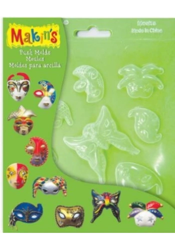 Makins Clay Push Mold Polimer Kil Şekillendirme Kalıbı Maske